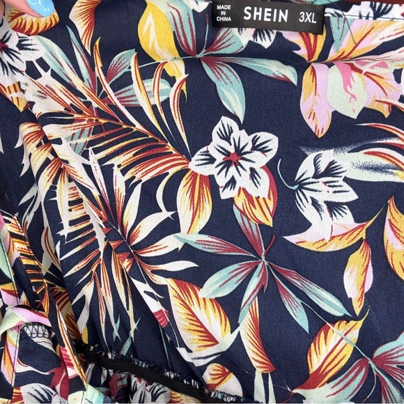 SHEIN Floral Black Maxi Dress 3XL - Picture 3 of 4